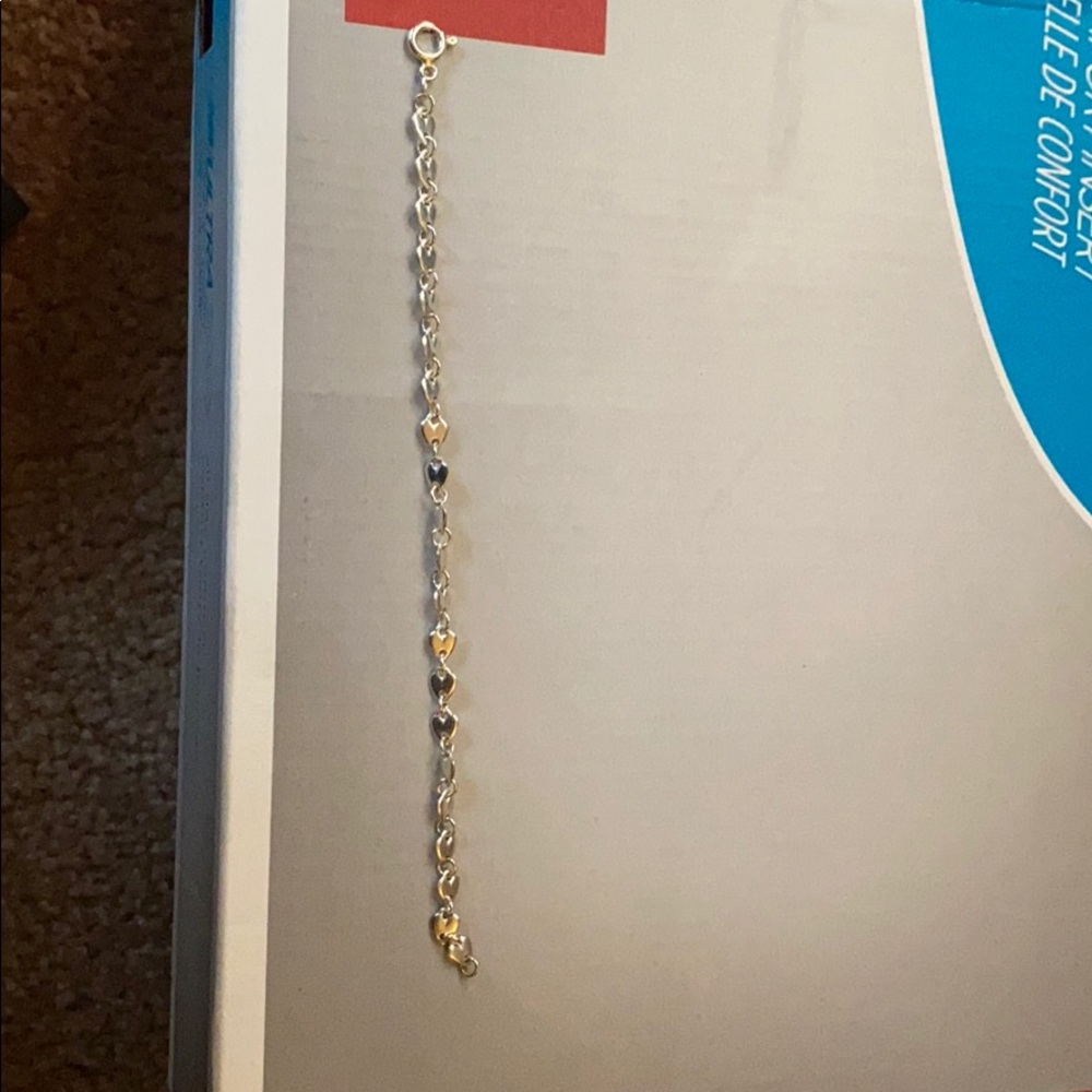 Sterling silver heart bracelet